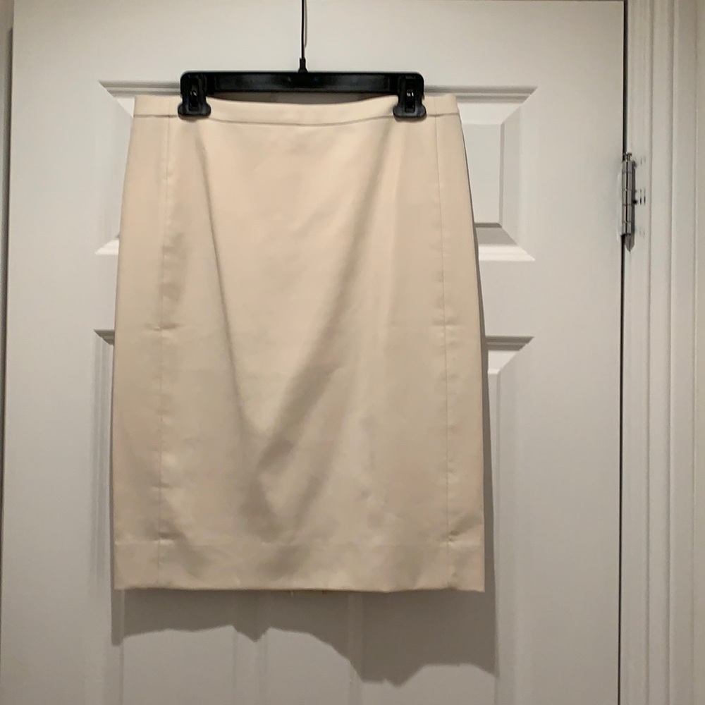 Jcrew cream colored pencil skirt